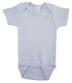 Interlock Blue Short Sleeve Onezie