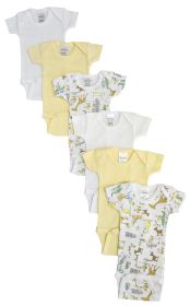 Baby Boy, Baby Girl, Unisex Short Sleeve Onezies Variety (Pack of 6)