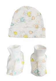 Baby Boy, Baby Girl, Unisex Infant Caps, Booties - 2 pc Set