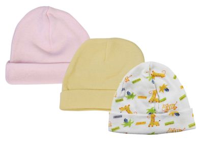 Baby Girl Infant Caps (Pack of 3)