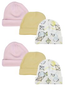 Baby Girls Caps (Pack of 6)