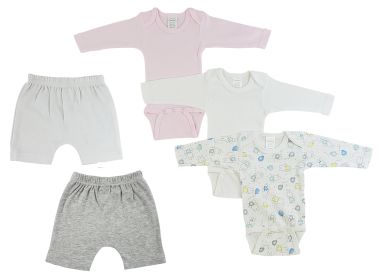 Infant Girls Long Sleeve Onezies and Shorts