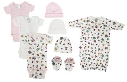 Newborn Baby Girl 8 Pc Layette Sets