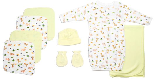 Unisex Newborn Baby 8 Pc Layette Baby Shower Gift Set