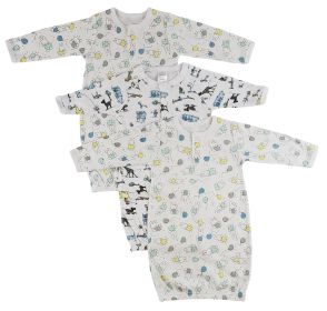 Girls Print Infant Gowns - 3 Pack