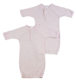 Preemie Solid Pink Gown - 2 Pack