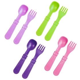 Re-Play Toddler Utensils Kids Silverware 8 BPA Free Baby Utensils Butterfly