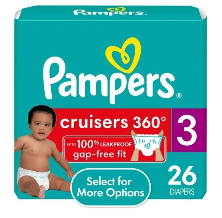 Pampers Cruisers 360 Fit Diapers Size 3, 26 Count Pampers Cruisers 360 Fit Diapers Size 3, 26 Count