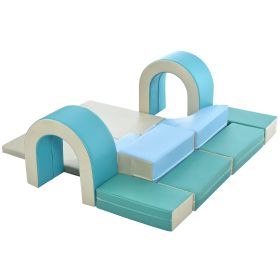 Soft Climb and Crawl Foam Playset 10 in 1, Safe Soft Foam Nugget Block for Infants, Preschools, Toddlers (Color: as Pic)