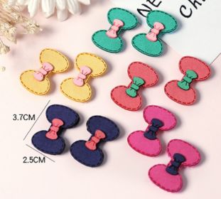 Hair Magic Stickers 5 pairs Computer Embroidered Hair Accessories Bangs Post Sticker Clip-Less Hair Ornaments Sticks to Hair Reusable (design: ribbon)