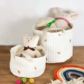 Baby Embroidered Pattern Baby Bottle Storage Basket (Color: Orange, Size/Age: Average Size (0-12Y))