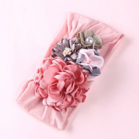 Newborn Baby Girl Nylon Headbands for Infant Toddler Kids Fashion Pretty Hair Accessories (Color: Pink)