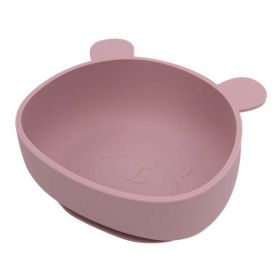 Baby Cartoon Panda Shape Complementary Food Training Silicone Bowl (Color: Pink, Size/Age: Average Size (0-8Y))