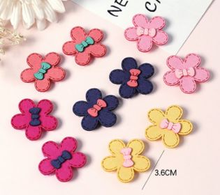 Hair Magic Stickers 5 pairs Computer Embroidered Hair Accessories Bangs Post Sticker Clip-Less Hair Ornaments Sticks to Hair Reusable (design: flower)