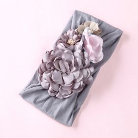 Newborn Baby Girl Nylon Headbands for Infant Toddler Kids Fashion Pretty Hair Accessories (Color: gray)